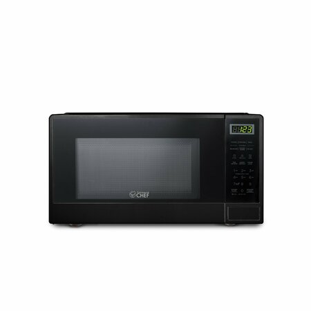 COMMERCIAL CHEF 1.1 Cu Ft Microwave Oven with 10 Power Levels, Black CHCM11100B